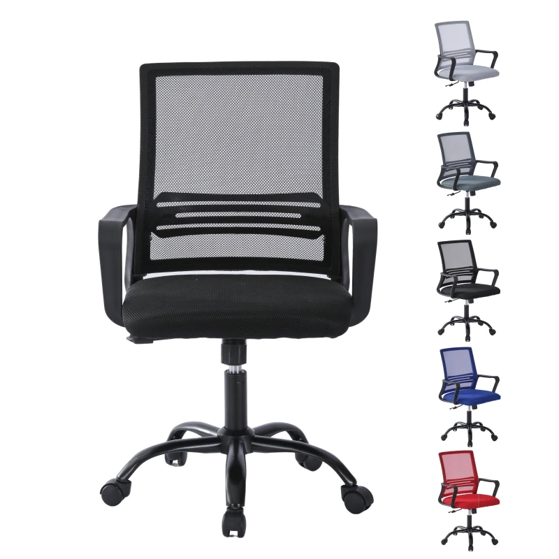 Image of MCC Direct Mesh Back Office Chair On Castor Wheels black, Black MESHBLACK