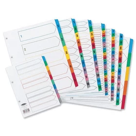 Image of Concord Index 1-50 A4 White with Multi-Colour Tabs 05001/CS50