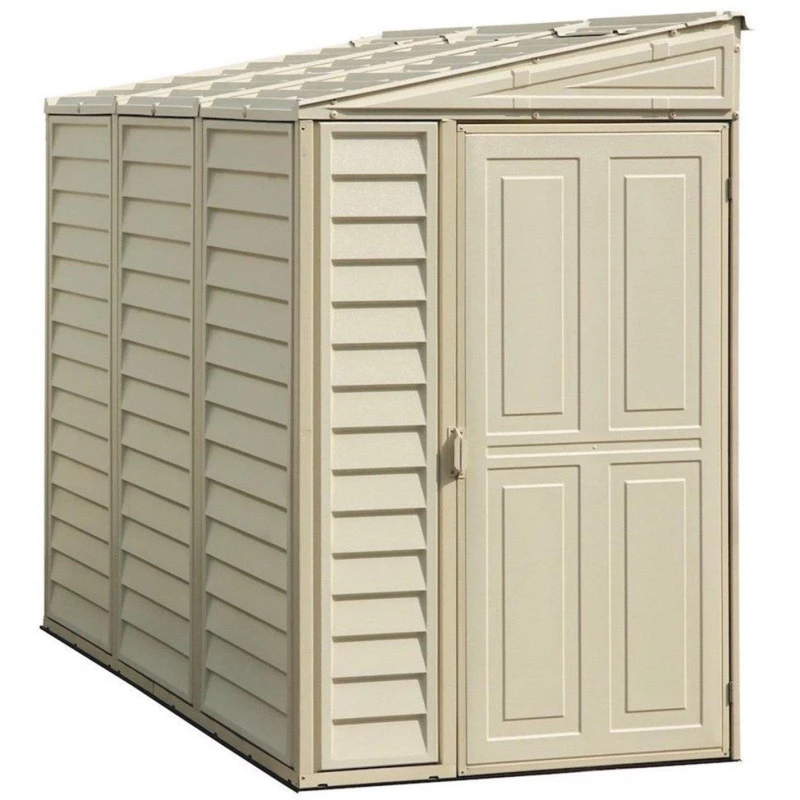 Image of Store More Saffron Lean-To Vinyl Garden Shed with Foundation Cream unisex 4x8ft