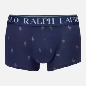 Image of Polo Ralph Lauren Mens All Over Print Single Trunks - Light Navy - S