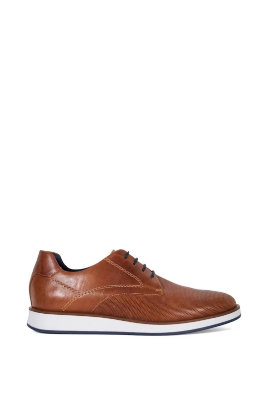 Image of Dune London Dune London Men 'Beko' Leather Derbies in Tan Size: 10 Tan 10 Male 5050808347741