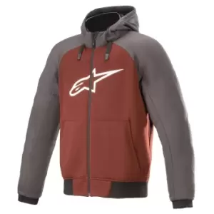 Image of Alpinestars Chrome Sport Tar Gray Burgundy Hoodie L