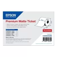 Image of Epson C33S045389 Original Premium Matte Continuous Ticket Roll 80mm x 50m - 18 Pack