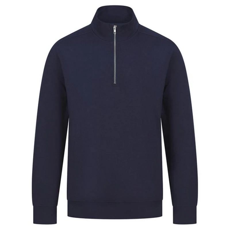 Image of Henbury Mens Quarter Zip Sweatshirt in Navy Size: XS Navy Male XS