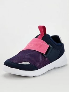 Image of Lacoste Lt Dash Slip 120 Trainers - Navy/Pink