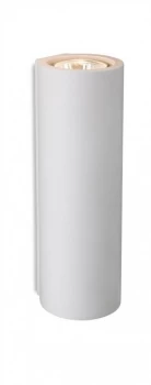 Image of 2 Light Plaster Indoor Wall Light White, GU10