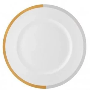 Image of Wedgwood Vera Castillon Gold Grey Dinner Plate Gold
