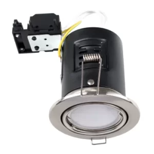 Image of 10 x MiniSun Tiltable Fire Rated Downlights in Brushed Chrome