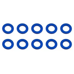 Image of Associated Ballstud Washers 5.5 X 0.5Mm Blue Aluminium X10