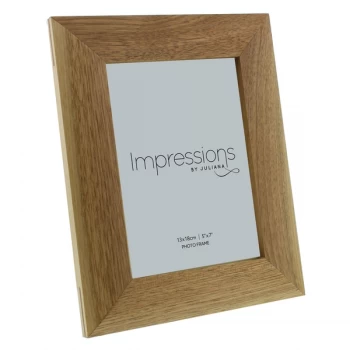 Image of 5" x 7" - Impressions Oak Effect Photo Frame