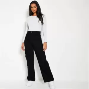 Image of I Saw It First Pocket Cargo Jean - Black