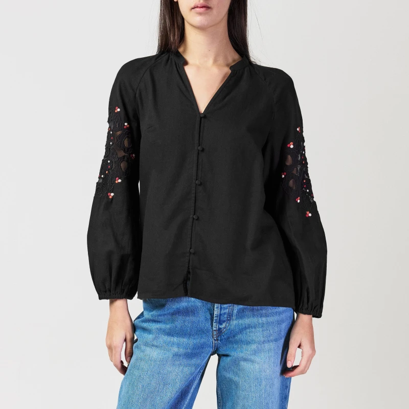 Image of Great Plains Great Embroi Blouse - Black 8