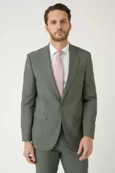 Image of Slim Fit Khaki Fine Twill Suit Jacket