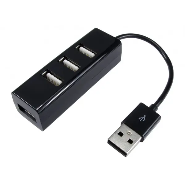 Image of Cables Direct 4 PORT USB 2.0 HUB BUS BLACK ROHS NLUSB2-205K