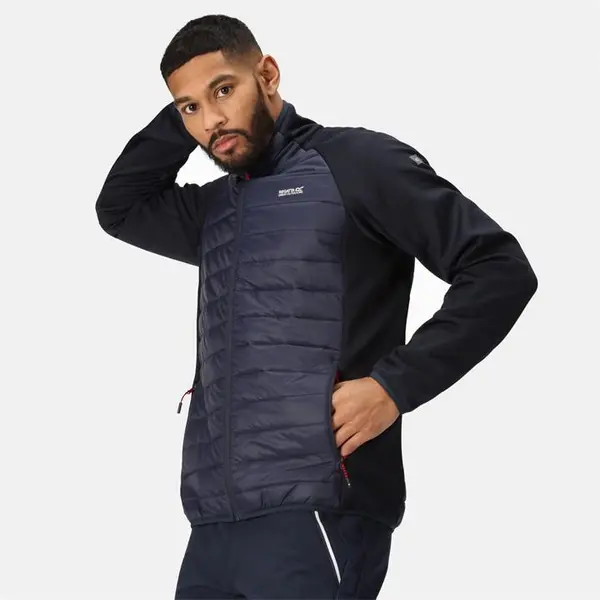 Image of Regatta Clumber IV Hybrid Quilted Jacket - Navy(Danger Red) M