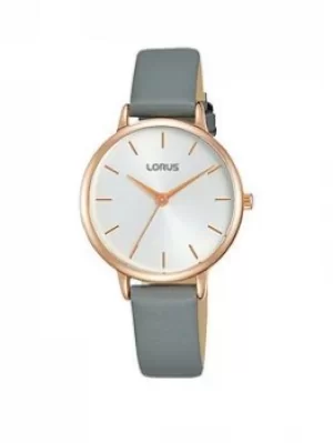 Image of Lorus Classic Grey Strap Watch, Grey, Women