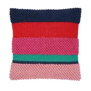 Image of Joules Chatsworth Stripe Cotton Cushion - Multi