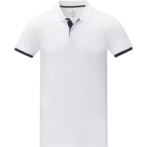 Image of Elevate Mens Morgan Short-Sleeved Polo Shirt (S) (White)