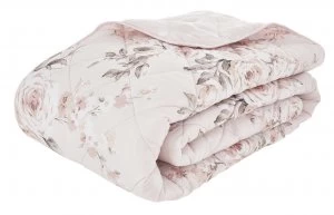 Image of Catherine Lansfield Canterbury Easycare Bedspread - Blush