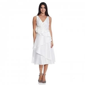 Image of Adrianna Papell Mikado Rose Dress - IVORY