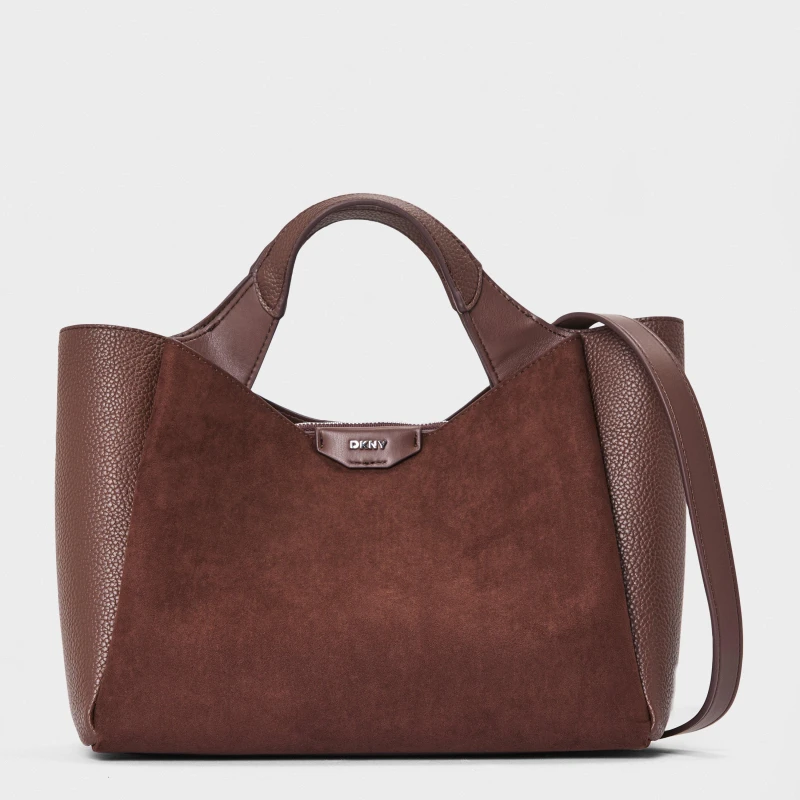 Image of DKNY Womens Willa Tote Bags Suede female One Size