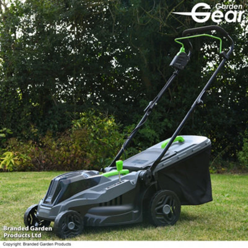 Image of Garden Gear Aerotek 40V Cordless Lawnmower 38Cm Cutting Width 2 X 4Ah Lithium-Ion Battery & Fast Charger 42L Collection Box