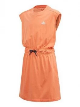 Image of Adidas Junior Girls Athletic Bold Dress - Orange