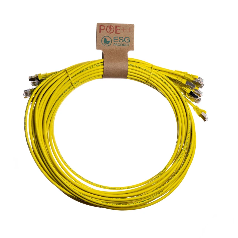 Image of Cablenet Cablenet 1m Cat6a RJ45 Yellow S/FTP LSOH 26AWG Snagless Booted Patch Lead (PK 10) 65-5010P