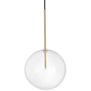 Image of Ideal Lux equinoxe 25cm Globe Pendant Ceiling Light Brass