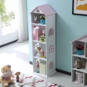 Image of Liberty House Toys Tall Dollhouse Bookcase, white