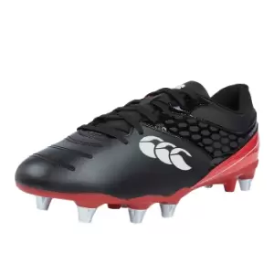 Image of Canterbury Childrens/Kids Phoenix Raze SG Rugby Boots (2 UK) (Black/True Red)