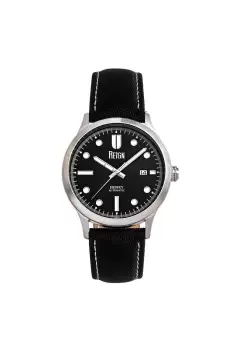 Image of Henry Automatic Canvas-Overlaid Leather-Band Watch with Date