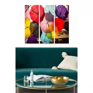 Image of MDF2408461 Multicolor Decorative MDF Painting (3 Pieces)