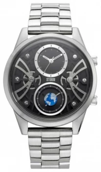 Image of STORM Globe-X Black Stainless Steel Bracelet Black Watch