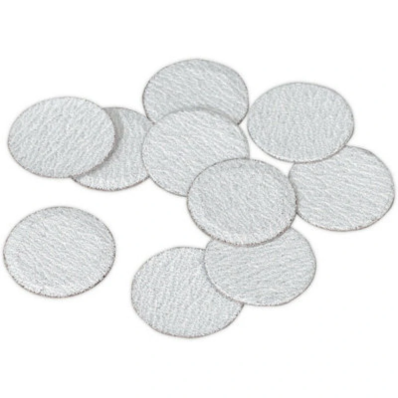 Image of Loops 10 PACK - 50mm Hook & Loop Mini Sanding Discs - 80 Grit Aluminium Oxide Sheet Multi