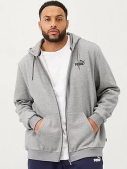 Image of Puma Plus Size Essentials Full Zip Hoody - Grey