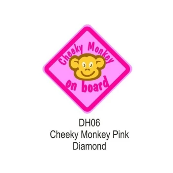 Image of Suction Cup Diamond Sign - Pink - Cheeky Monkey - DH06 - Castle Promotions