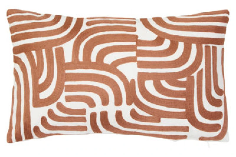 Image of Orsina Bosie Ozella Natural And Terracotta Cushion