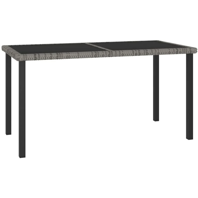 Image of VIDAXL Garden Dining Table Grey 140x70x73cm Poly Rattan Vidaxl 8720286188514