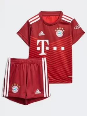 Image of adidas Fc Bayern 21/22 Home Baby Kit, Red, Size 3-6 Months