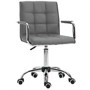 Image of Vinsetto Office Chair Grey PU Leather, Metal, Sponge 921-303GY