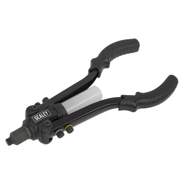 Image of Genuine SEALEY AK3982 Compact Riveter with Collection Bowl Heavy-Duty