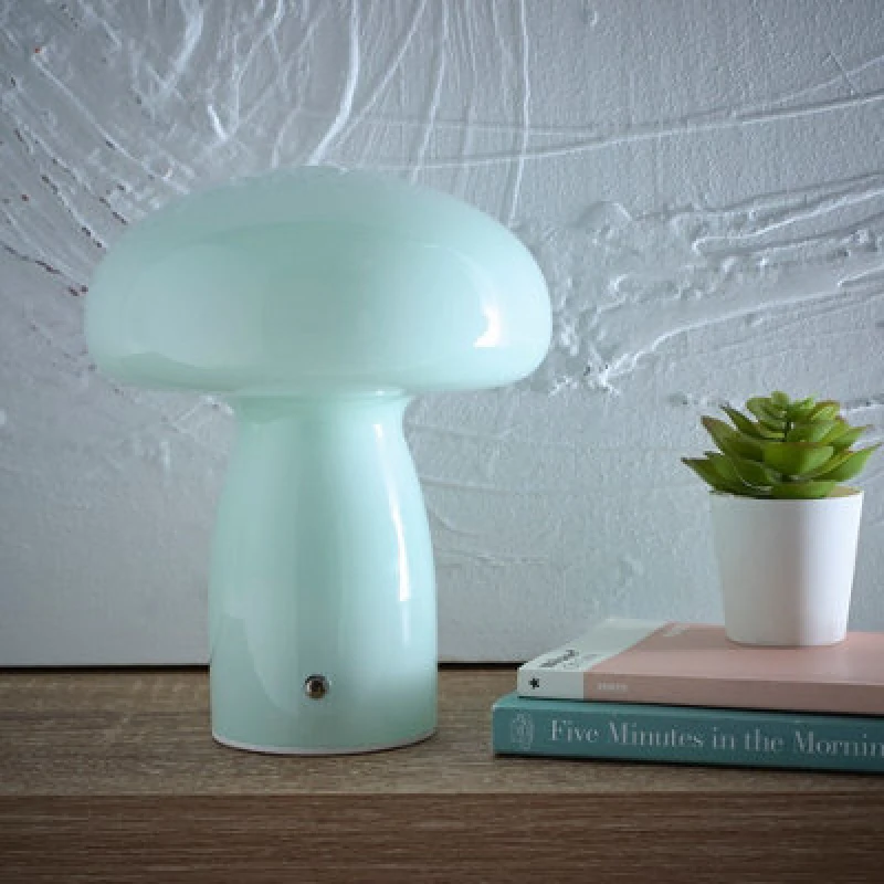 Image of K Living Cory Duck Egg Elegant Mushroom Shaped Glass Recharge 2W LED Lamp In 7 Stylish Colours