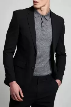 Image of Plus And Tall Slim Black Suit Jacket