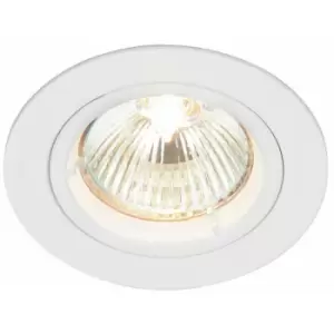 Image of Loops - Fixed Round Recess Ceiling Down Light Gloss White 80mm Flush GU10 Lamp Fitting