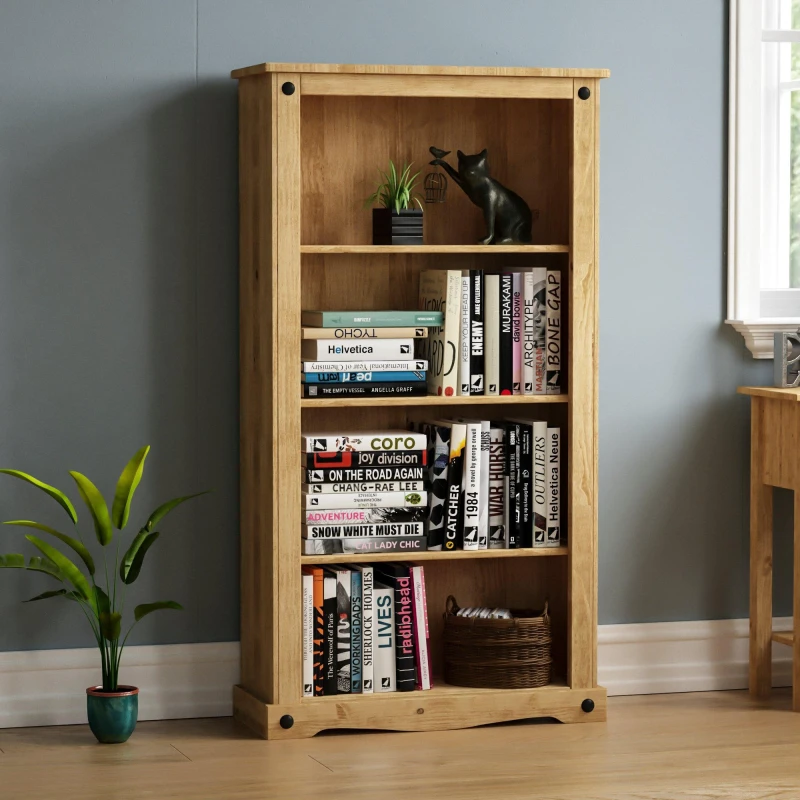 Image of Lassic Vida Designs Corona Medium Bookcase Pine unisex 3 Tier