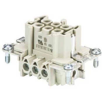 Image of Wieland 70.300.0640.0 Industrial Connector, 6 Pin + PE Socket insert