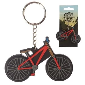 Image of Cycling Bike Design (Pack Of 6) Novelty PVC Keyring