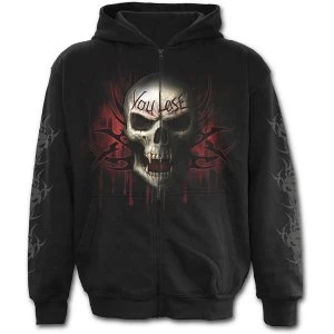 Image of Game Over Full Zip Mens Medium Hoodie - Black