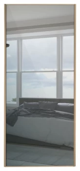 Image of Wickes Sliding Wardrobe Door Wood Effect Framed Mirror Or Panel Custom Size 2 901-1200mm